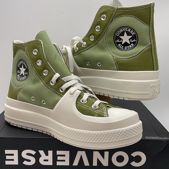 Converse Men’s CTAS CONSTRUCT HI A03471CALLIGATOR FRIEND/GRASSY A03471C Platfrm